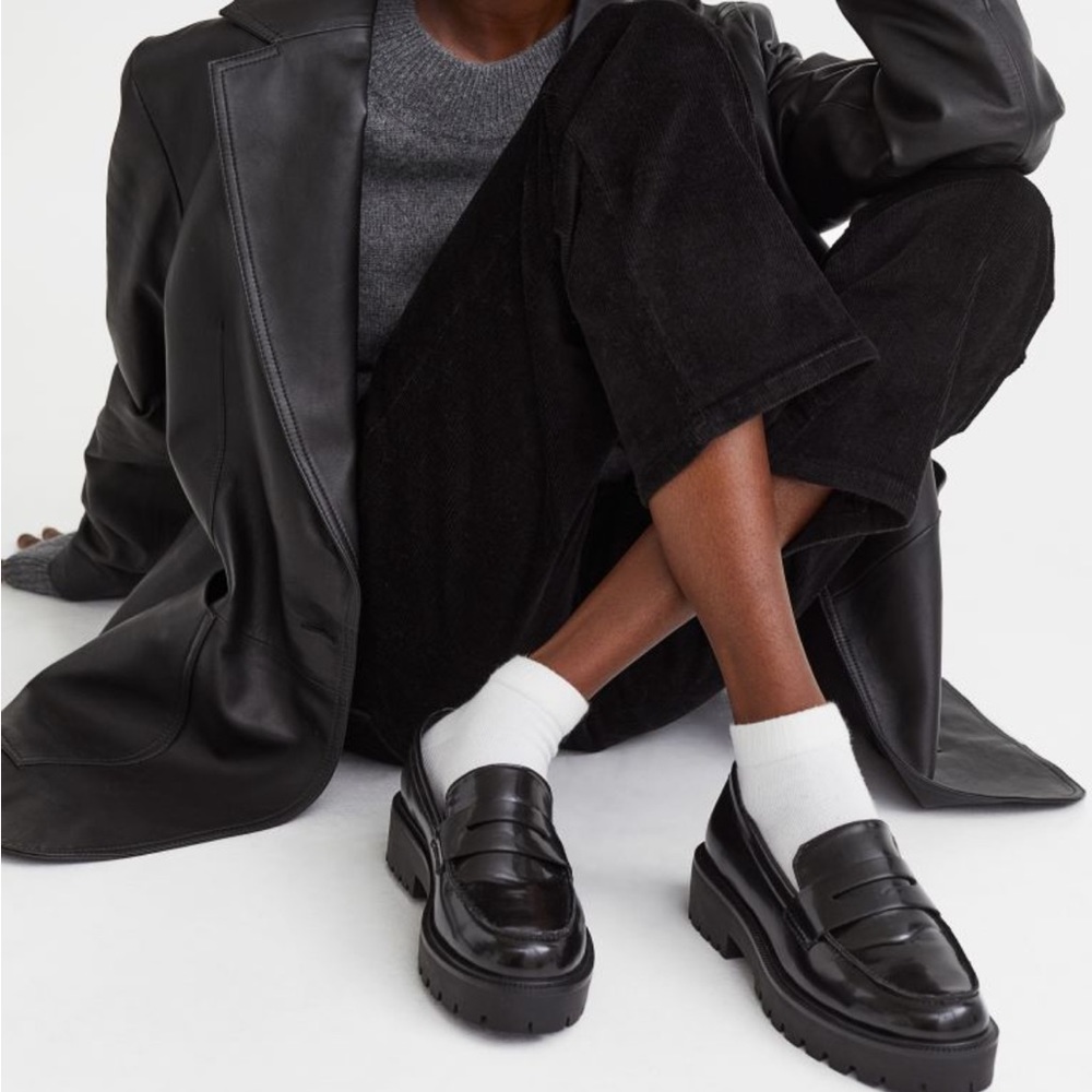 H&M black patent shoes